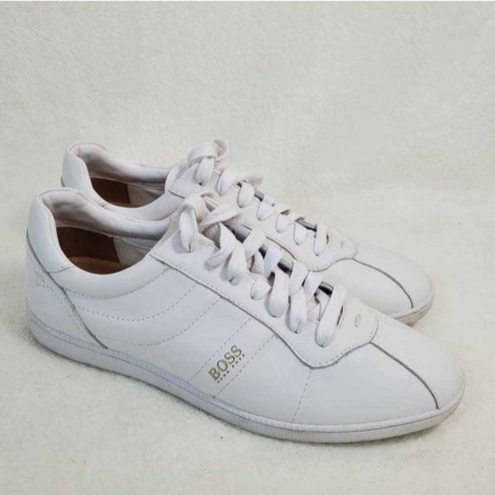 BOSS Men's Rumba Leather Construction Tennis Low Top Sneaker Shoes EU40 US M7/W9